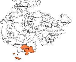 Саксен-Кобург среди других эрнестинских герцогств