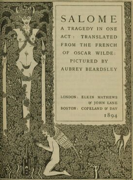 Титульный лист, оформленный Обри Бердслеем для первого английского издания (1894)