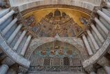 Перенос тела Святого Марка. Мозаика конхи портала Св. Алипия западного фасада базилики Сан-Марко в Венеции (реставрация)