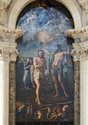 Крещение Христа. 1555. Холст, масло. Капелла Барбаро, церковь Сан-Франческо-делла-Винья, Венеция