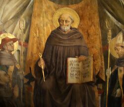 Иоанн Гуальберт. Фрагент фрески Нери ди Бичи в Санта-Тринита (Флоренция)