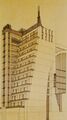 Ступенчатый дом с лифтами с четырех уличных этажей (1914)