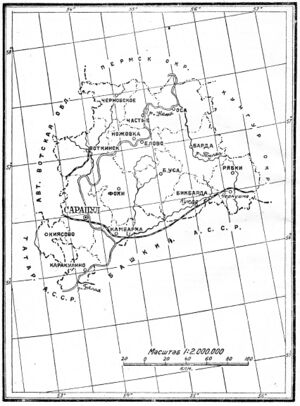 Сарапульский округ на карте