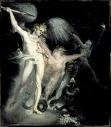 Сатана и смерть с вмешательством греха. 1800. Холст, масло. Художественный музей, Лос-Анджелес
