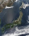 Япония со спутника, май 2003 г.