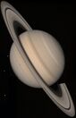 True-color picture of Saturn assembled from Voyager 2 images