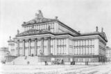 Проект Драматического театра в Берлине. Гравюра по рисунку Бергера. Ок. 1830
