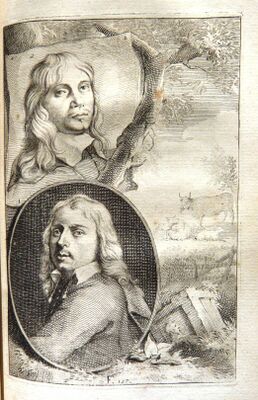Портрет (верхний) Якоба ван дер Дуса, гравюра 1719 года.