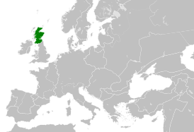 Королевство Шотландия на карте Британских островов