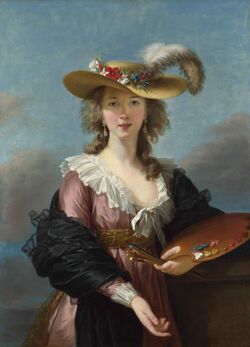 Автопортрет в соломенной шляпке, 1782. Национальная галерея, Лондон