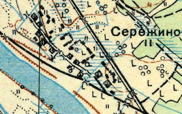 План деревни Серёжино. 1930 год