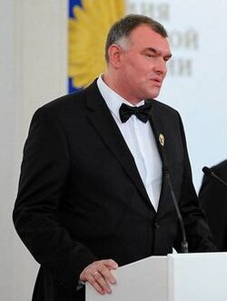 Сергей Мирошниченко на вручении Государственной премии Российской Федерации в области литературы и искусства 2012 года