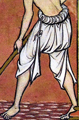 Фрагмент миниатюры из «Библии Моргана», 1240-е годы, Франция