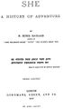Она Генри Хаггарда (1887)