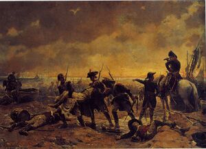 Полуостров Киберон после победы республиканцев; худ-к Поль-Эмиль Бутиньи, 1881