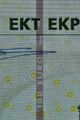 Защитная нить банкноты 100 евро (ES1) (видна только на просвет)