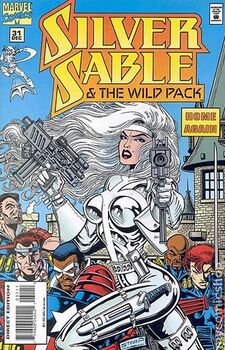 Серебряный Соболь на обложке Silver Sable & The Wild Pack № 31. Художник — Стивен Батлер.