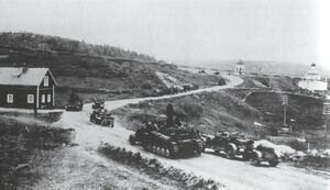 Немецкие войска движутся на мурманском направлении, июль 1941 года.