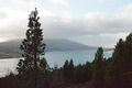 Вид на озеро Скоррадальсватн со склонов горы Драгафедль