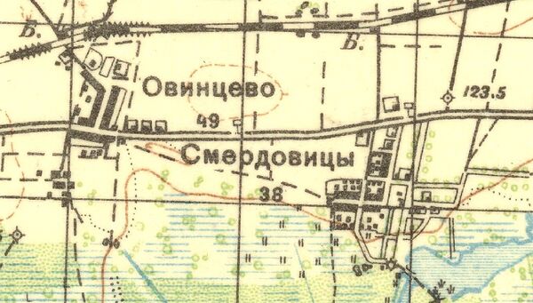 План деревни Смердовицы. 1930 год