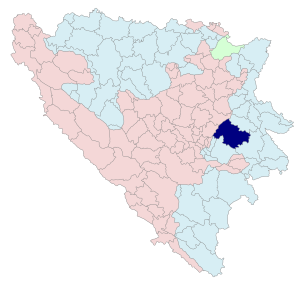 Община Соколац на карте