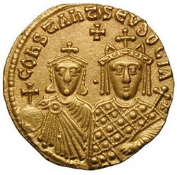 Константин (слева) и его мачеха Евдокия Ингерина