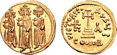 Ираклий и его сыновья Константин III и Ираклон