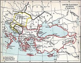 Карта Юго-Восточной Европы, около 1040–1070.