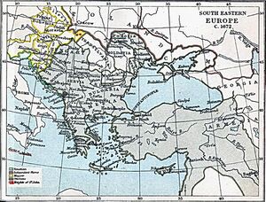 Юго-Восточная Европа в 1672 году