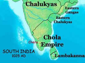 Венги Чалукья на карте Индии.