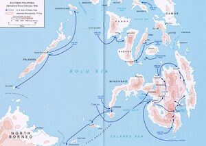 Карта операции на юге Филиппин