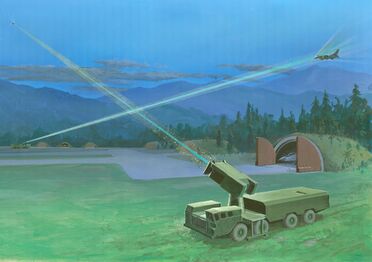 Soviet Mobile Lasers Defending an Airfield by Edward L. Cooper, 1987.jpg