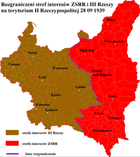 Советская и немецкая зоны оккупации Польши