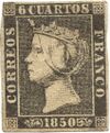 Spain 1850 stamp Mi 1 I.jpg