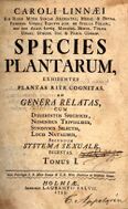 Титульный лист первого тома первого издания «Species plantarum»