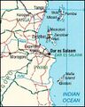 Карта Танзании с изображением острова Мафия