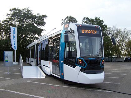Stadler 85300M на выставке InnoTrans в Берлине, сентябрь 2014