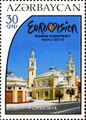 На почтовой марке Азербайджана (2012)