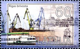 Изображение порта на почтовой марке 2011 года