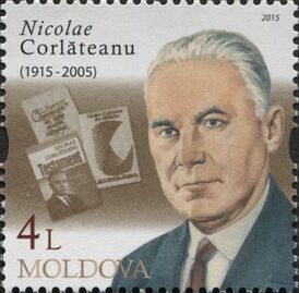 Николае Корлэтяну на почтовой марке Молдавии, 2015 г.