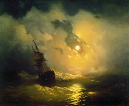 Буря на море ночью (1849)