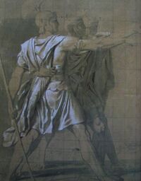 Study for the Oath of the Horatii the Three Horatii.jpg