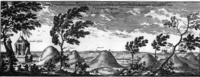 Королевские курганы из трактата Suecia Antiqua et Hodierna[be] (~1700 год).