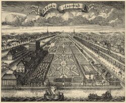Летний дворец Петра I и Летний сад в Санкт-Петербурге, 1716 год.