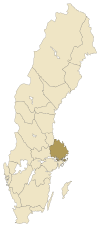 Расположение провинции Уппланд в Швеции