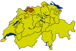 Базель-Ланд на карте