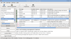 Скриншот программы Synaptic Package Manager