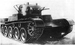 Т-46-1 на гусеничном ходу, вид сбоку. 1936 год.