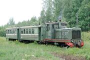 ТУ4-2129 с рабочим поездом