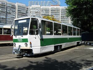 Музейный вагон Tatra T7B5 в Москве